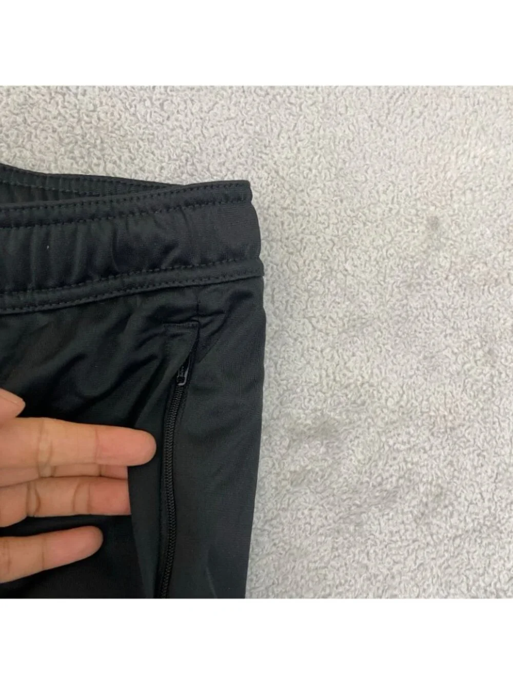 NWOT Adidas Tricot Men's S Black Track Pants Ankle Zip